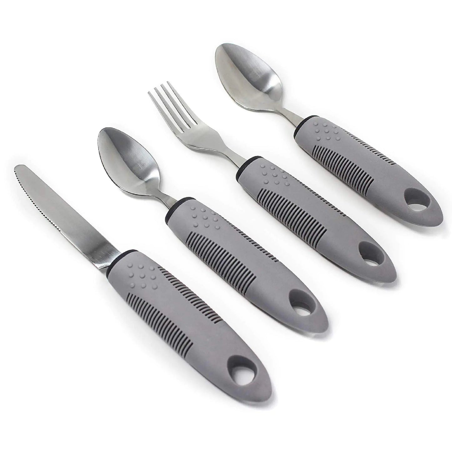 BodyHealt Weighted Utensils for Hand Tremors - Adaptive Utensils for Elderly Arthritis Parkinsons Aids for Living. Weighted Silverware for Hand Tremors Stroke Recovery Gifts for Parkinsons Patients