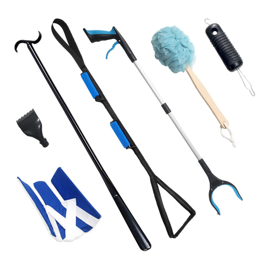 Homymusy Hip KitHip Knee Replacement Kit After Surgery and Seniors Daily Living Aids for MobilitySuitable for Hip Replacement(33" Reacher Grabber Shoehorn Dressing Stick)